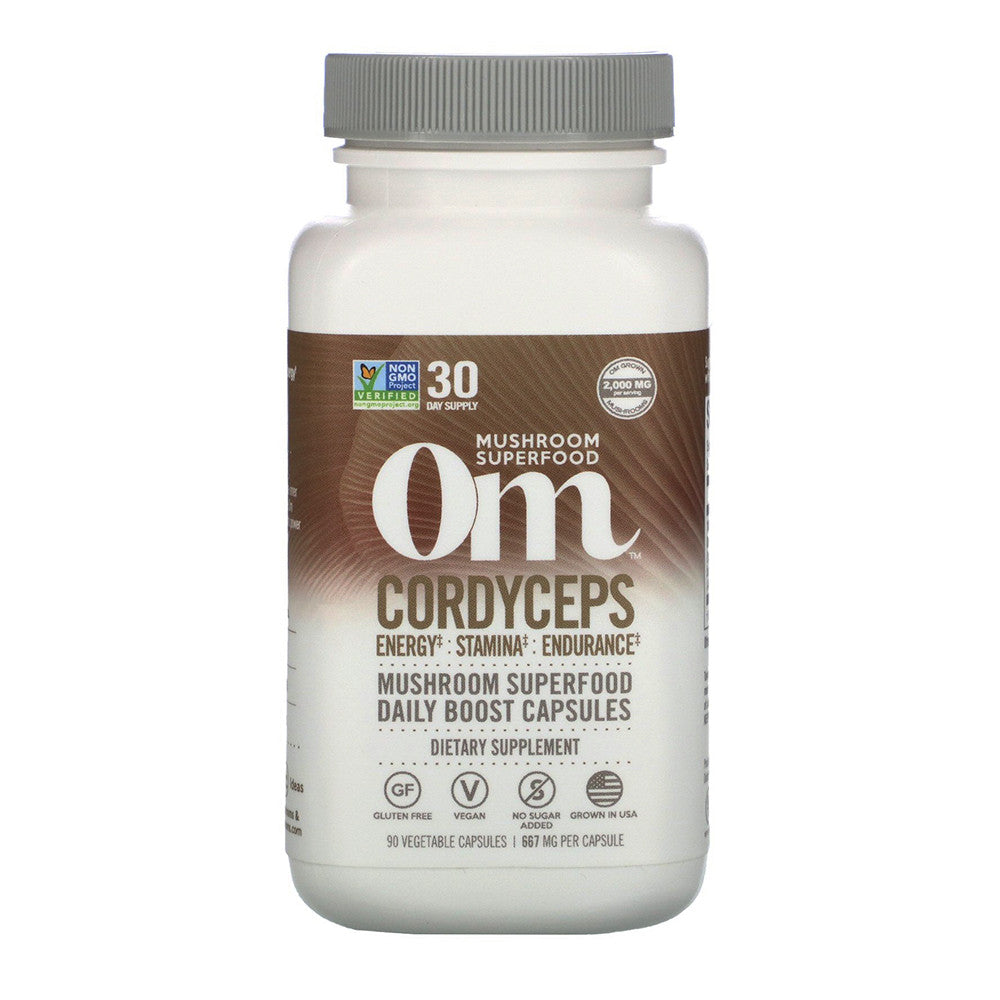 Om Organic Mushroom Nutrition Cordyceps Mushroom Superfood Daily Boost Capsules, 90 Ea